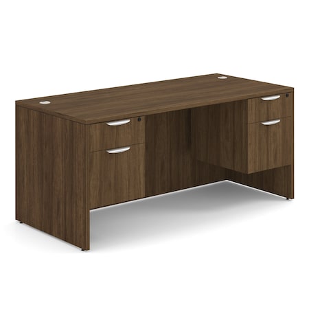 Officesource 29.50'' H, Modern Walnut, 66.00'' W X DBLHDOS102MW